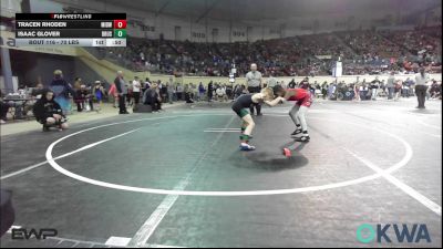 70 lbs 7th Place - Tracen Rhoden, Midwest City Bombers Youth Wrestling Club vs Isaac Glover, Brushy Wrestling Club