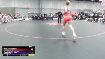 100 lbs Quarterfinals (8 Team) - Kinley Harker, Missouri Red vs Makennah Craft, Ohio Red