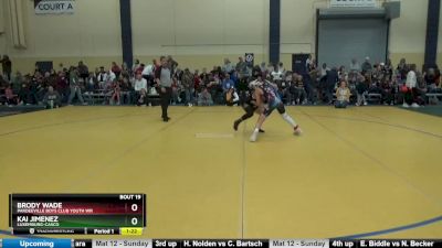 102 lbs Champ. Round 1 - Kai Jimenez, Luxemburg-Casco vs Brody Wade, Pardeeville Boys Club Youth Wr