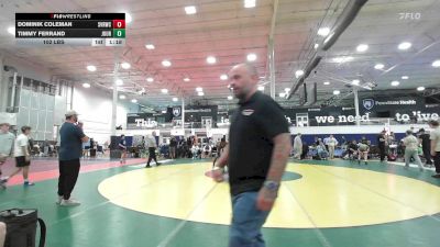102 lbs Quarterfinal - Dominik Coleman, Carpe Diem - HSC vs Timmy Ferrand, Journeymen Wrestling Blue - HSC