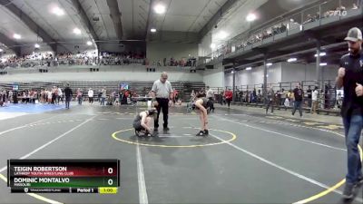 90 lbs Cons. Round 1 - Dominic Montalvo, Missouri vs Teigin Robertson, Lathrop Youth Wrestling Club