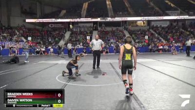 88 lbs Cons. Round 2 - Daiven Watson, Andover vs Braeden Weeks, Newton