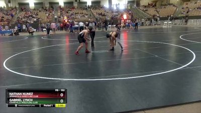 152 lbs Cons. Round 2 - Nathan Nunez, Springfield Wrestling Club vs Gabriel Lynch, Cookeville Wrestling Club