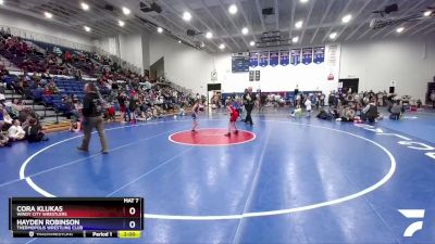 59-69 lbs Round 2 - Cora Klukas, Windy City Wrestlers vs Hayden Robinson, Thermopolis Wrestling Club