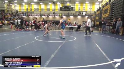 195 lbs Cons. Semi - Caysen Curran, Cedar Falls Wrestling Club vs Ashton Honnold, Moen Wrestling Academy