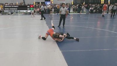 100 lbs Cons. Rd Of 16 - Brooke Schmidt, SPARTAN MAT CLUB vs Nora Ohnemus, Sebolt Wrestling Academy