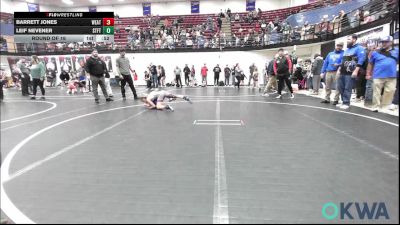 75 lbs Round Of 16 - Barrett Jones, Weatherford Youth Wrestling vs Leif Nevener, Standfast