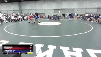 132 lbs Quarters & 1st Wb (16 Team) - Cole Sides, Texas Red vs Isaiah Cortez, California Blue