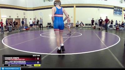 98 lbs Cons. Semi - Chance Kreps, Columbia City Wrestling Club vs William Richardson, Roncalli Wrestling Foundation