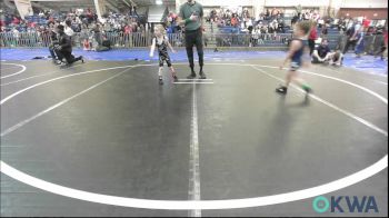 45 lbs Consi Of 8 #2 - Walker Kellett, Pocola Youth Wrestling vs Ezra New, Marlow Outlaws