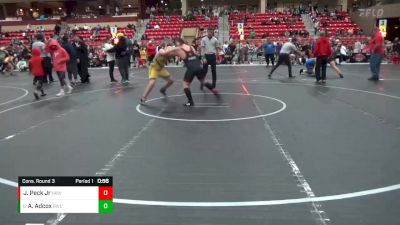 150 lbs Cons. Round 3 - Adam Adcox, Bobcat Wrestling Club vs Justin Peck Jr, Nebraska Boyz Wrestling