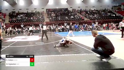 43-46 lbs Semifinal - Emerson Eaton, Dark Cloud Wrestling Club vs Bentlee Egleston, Claremore Wrestling Club