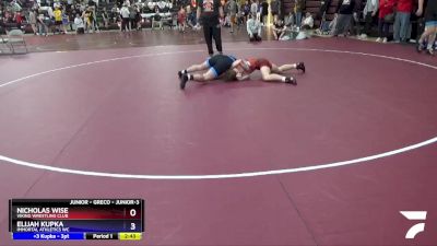 Junior-3 lbs Round 3 - Nicholas Wise, Viking Wrestling Club vs Elijah Kupka, Immortal Athletics WC