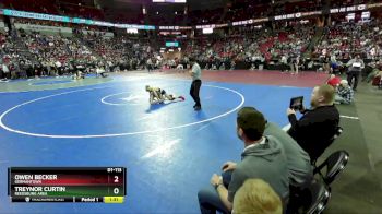 D1-113 lbs Quarterfinal - Treynor Curtin, Reedsburg Area vs Owen Becker, Germantown