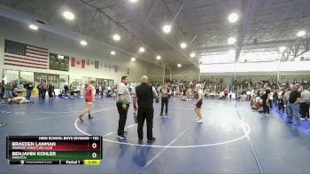 132 lbs Champ. Round 2 - Benjamin Kohler, Wasatch vs Braeden Lanman, Warrior Wrestling Club