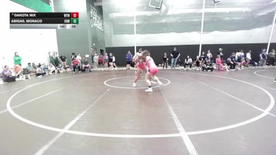 120 lbs Cons. Round 3 - Abigail Monaco, Greater Heights Wrestling vs Dakota Nix, Waynesville Tiger Wrestling