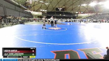 108 lbs Quarterfinal - Lilly Anne Lancaster, Port Angeles Wrestling Club vs Jazlyn Hartle, Steelclaw Wrestling Club