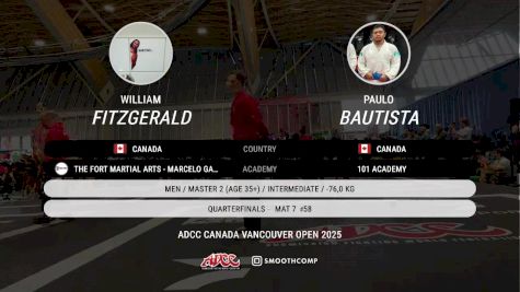 William Fitzgerald vs Paulo Bautista 2025 ADCC Vancouver Open
