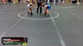 52 lbs Quarterfinal - Jedi Knight, Smith Mountain Lake Wrestling Club vs Lilly Lakhlani, Unattached