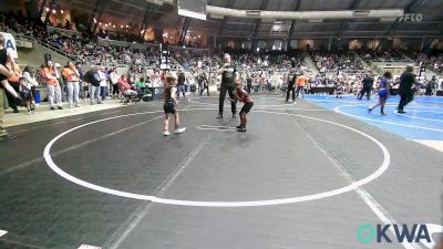 46 lbs Consi Of 16 #1 - Cassius Bennett, Tulsa North Mabee Stampede vs Bryker Smith, Tahlequah Wrestling Club