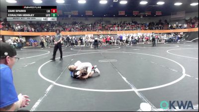 66 lbs Rr Rnd 1 - Zane Sparks, Elgin Wrestling vs Coralynn Hensley, Little Axe Takedown Club