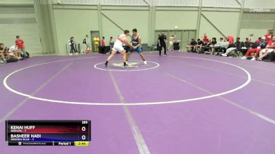 285 lbs Round 2 (8 Team) - Kenai Huff, Oregon vs Basheer Hadi, Virginia Blue