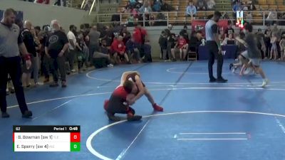 62 lbs Quarterfinal - Brock Bowman (sw 1), Team Lindsey/Hobbs Elite vs ...