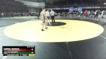 155 lbs Champ. Round 1 - Gabriel Jennings, South Kitsap Wrestling Club vs Peyton Beckett, NWWC