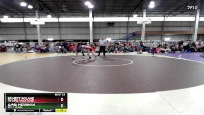 115 lbs Champ. Round 2 - Gavin Merriman, Declo Jr High vs Emmett Roland, Homedale Middle School