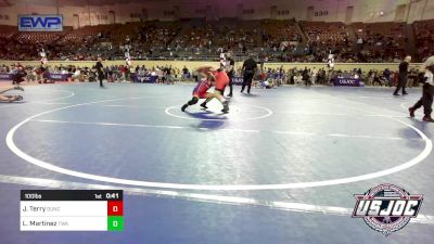 100 lbs Round Of 16 - Jett Terry, Duncan Demon Wrestling vs Logan Martinez, Texas Wrestling Academy