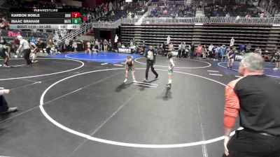 54 lbs Quarterfinal - Karbon Noble, Sidney WC vs Isaac Graham, Natrona Colts
