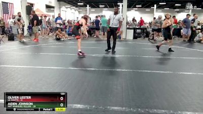 120 lbs Round 2 (6 Team) - Oliver Lester, Lil Shutts vs Aiden Johnson, Mat Warriors Yellow