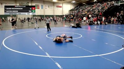 100 lbs Semifinal - Jaxen Richardson, Team Garcia vs Axton Breon, Phillipsburg Wrestling Club