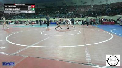 128 lbs Consi Of 16 #1 - Max Koehler, Union JH vs Brayden Duggins, Central Middle School