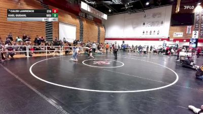 120 lbs Cons. Round 5 - Kael Gudahl, Wheatland vs Caleb Lawrence, Star Valley