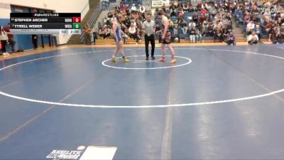 175 lbs Champ. Round 1 - Stephen Archer, Burns/Pine Bluffs vs Tyrell Weber, Wheatland