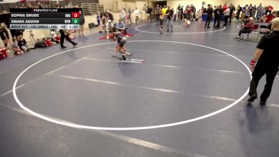 10U GIRLS - 100 lbs 1st Place Match - Sophia Smude, Blaine Wrestling Association vs Smara Addow, Wayzata Youth Wrestling