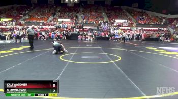 155 lbs Quarterfinal - Cali Wagoner, Oakley HS vs Shawna Case, LaCygne-Prairie View