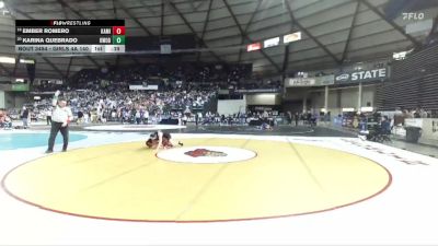 Girls 4A 140 lbs Cons. Round 2 - Ember Romero, Kamiakin (Girls) vs Karina Quebrado, Kentwood (Girls)