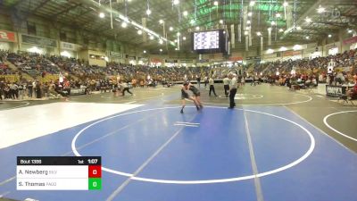 109 lbs Round Of 32 - AbiLynn Newberg, Silverbacks vs Sarah Thomas, Pagosa Springs Middle School