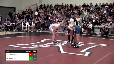 184 lbs Nathan Haas, California Baptist vs Shay Addison, Arizona State