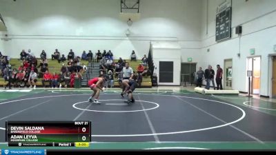 157 lbs Champ. Round 1 - Adan Leyva, Moorpark College vs Devin Saldana, Bakersfield College