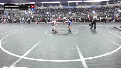 100 lbs Quarterfinal - Benjamin Fobert, Big Game Wrestling Club vs Gabriel Bautista, Garden City Wrestling Club