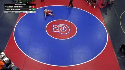 117 lbs Consi Of 16 #1 - Carson Hershner, Central York vs Brock McClure, Bentworth