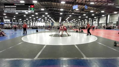 220 lbs Consi Of 16 #1 - Justin Eleton, GA vs Logan Hauck, MA
