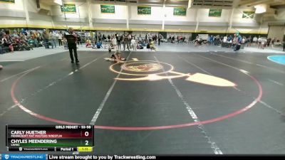 53-58 lbs Round 1 - Carly Huether, Moorcroft Mat Masters Wrestlin vs Chyles Meendering, LWWC