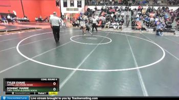 120 lbs Cons. Round 6 - Tyler Evans, Crystal Lake (PRAIRIE RIDGE) vs Dominic Marre, Carol Stream (GLENBARD NORTH)