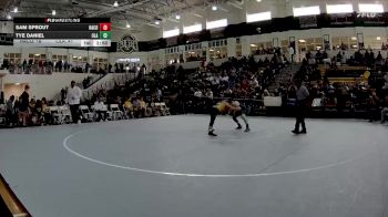 126 lbs Quarters & 1st Wb (16 Team) - Sam Sprout, Harris County vs Tye Daniel, Ola