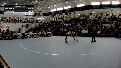 126 lbs Quarters & 1st Wb (16 Team) - Sam Sprout, Harris County vs Tye Daniel, Ola