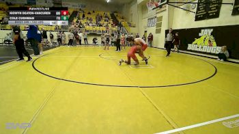 132 lbs Semifinal - Kiowyn Deaton-Vancuren, Grove vs Cole Cushman, Fort Gibson